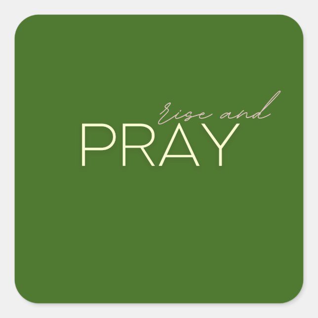rise and pray Stickers (Front)