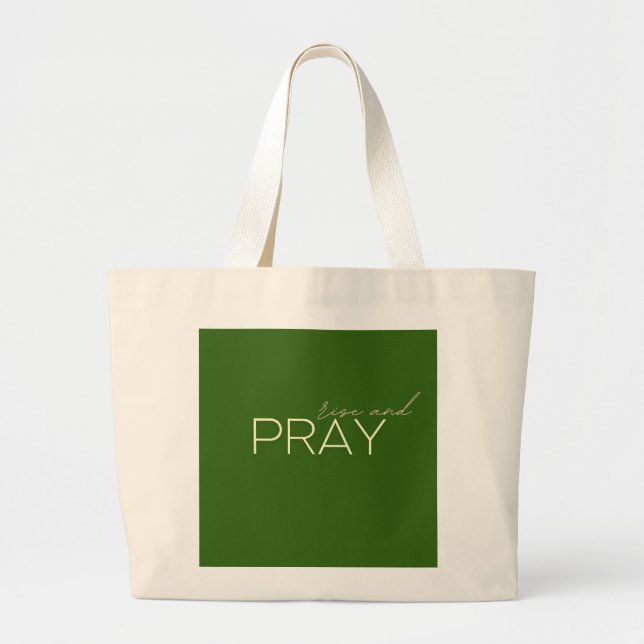 rise and pray Tote Bags Shopping Bags (Front)
