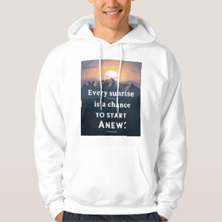 Rise and Renew: Inspirational Sunrise Hoodie