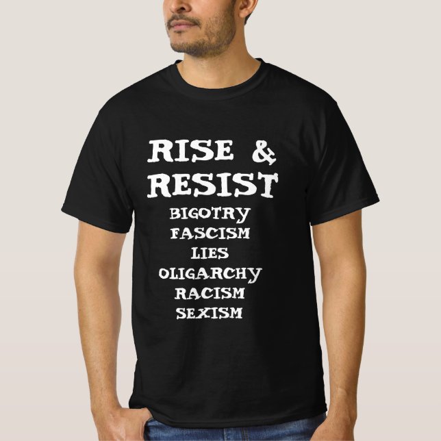 Rise and Resist | Anti Donald Trump T-Shirt (Front)