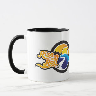 rise and roll cyclist mug