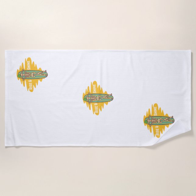 rise and shine beach towel (Front)