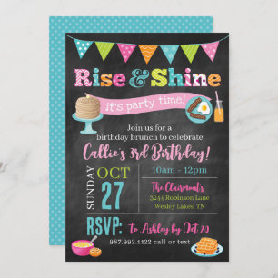 Rise and Shine Brunch Invitation (Chalkboard)