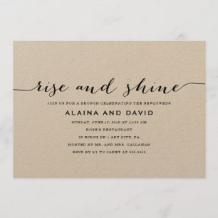Rise and Shine Brunch Invitation - Kraft