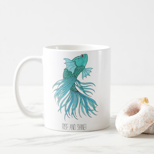 Rise and Shine Fish Mug (With Donut)