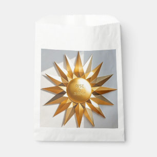 Rise and shine gold star favour bag