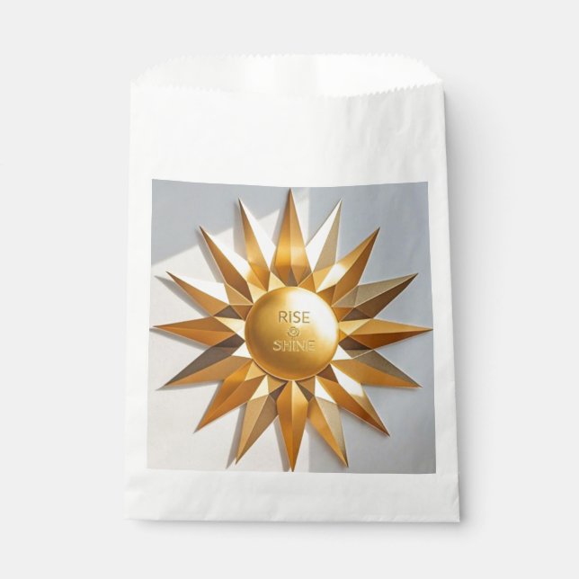 Rise and shine gold star favour bag (Front)