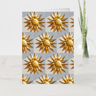 Rise and shine gold star foil greeting card