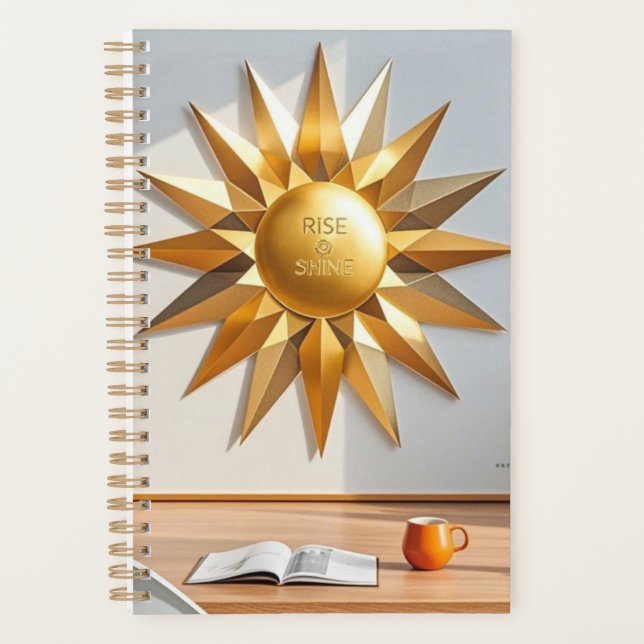 Rise and shine gold star planner (Front)