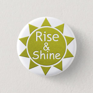 Rise And Shine Paper Cut Art Print 3 Cm Round Badge