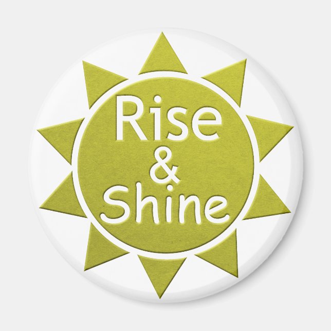Rise And Shine Paper Cut Art Print Magnet (Front)