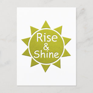 Rise And Shine Paper Cut Art Print Postcard