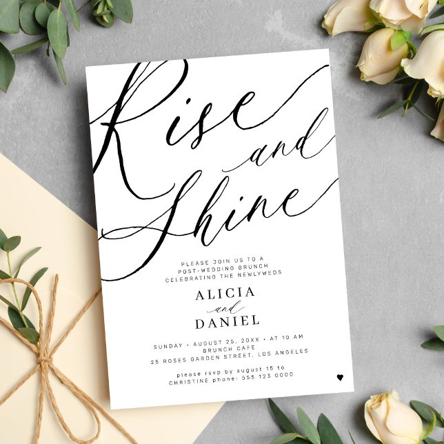 Rise and shine post wedding brunch party invitation (Creator Uploaded)