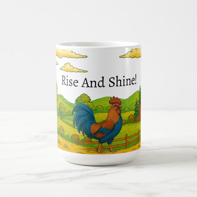 Rise And Shine Rooster Coffee Mug (Center)