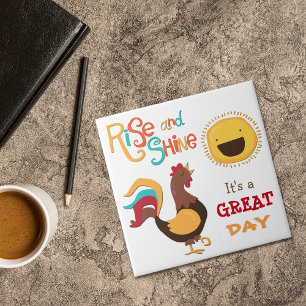 Rise and Shine Rooster Tile