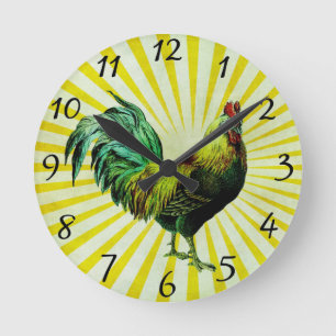 Rise and Shine Round Clock