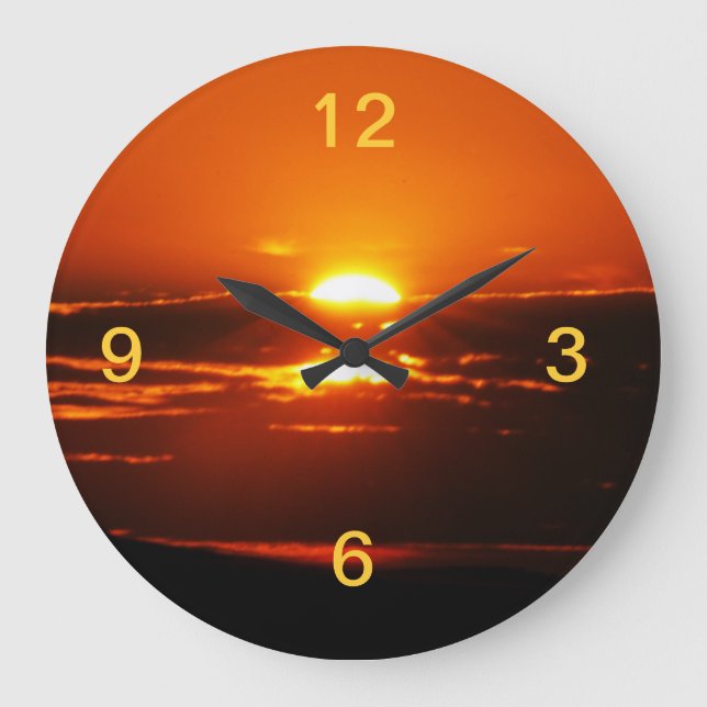 Rise And Shine Sunrise Large Clock (Front)