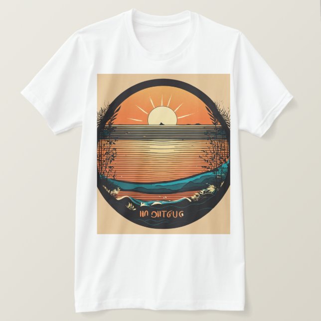"Rise and Shine: Sunrise Outliner Men's T-Shirt" T-Shirt (Design Front)