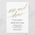 Rise and Shine Wedding Brunch Faux Gold Script Invitation<br><div class="desc">Plan a stylish celebration with this modern invitation that your guests will adore. 
Design by © berryberrysweet . Printable digital files are available! Visit our website at www.berryberrysweet.com for more details!</div>