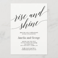 Rise and Shine Wedding Brunch Modern Script