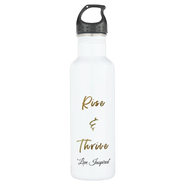 Rise and Thrive Thermal Water Bottle (Front)