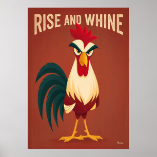 Rise and Whine – Funny Rooster Cartoon Character Poster