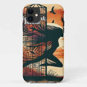 Rise Break Bloom – Powerful quote art for blooming iPhone 11 Case