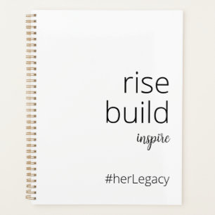 Rise, build, inspire – Feminist Motivational Quote Planner