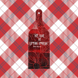 Rise by Lifting Others Glass Cutting Board Red