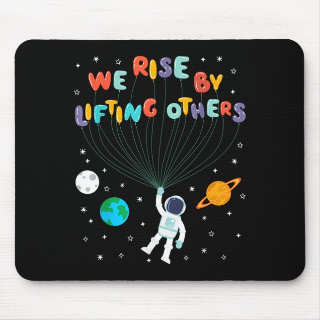 Rise Children Apparel Uni-kids Black Small We Rise Mouse Pad (Front)