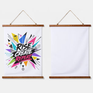 Rise Create Repeat Inspirational Motivational Quot Hanging Tapestry