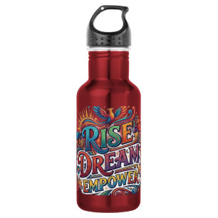 Rise Dream Empower – Inspirational Typography 532 Ml Water Bottle