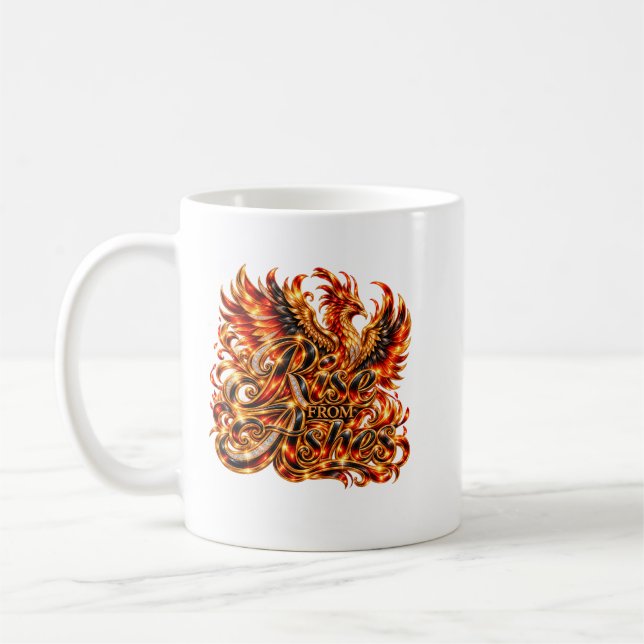 Rise From Ashes Phoenix Coffee Mug (Left)