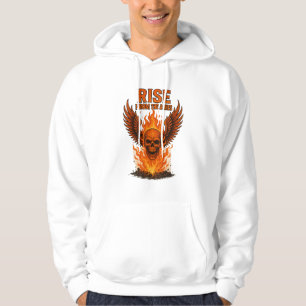 Rise From The Ashes – Flaming Skull with Fiery  Hoodie
