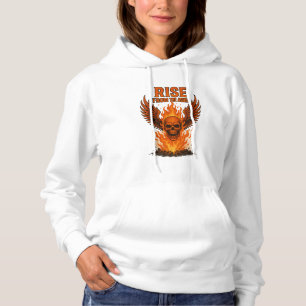 Rise From The Ashes – Flaming Skull with Fiery  Hoodie