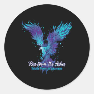 Rise From The Ashes, Suicide Prevention Awareness Classic Round Sticker