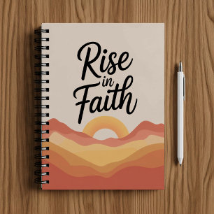 Rise in faith, Christian faith notebook 