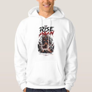 RISE Inspirational Motivation Strength Warrior Hoodie