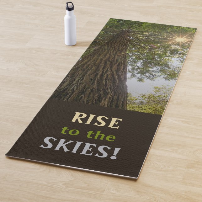 RISE Inspirational Photo of a Tree to the Sky Yoga Mat (In Situ)