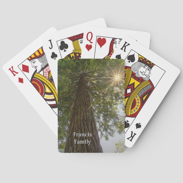 RISE Inspirational Photo of Sequoia to the Sky Playing Cards (Back)