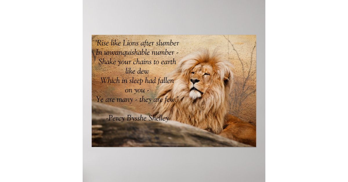 "Rise like Lions" Poster | Zazzle