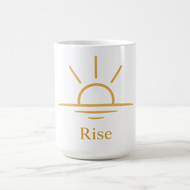 Rise — Minimalist Sunrise Coffee Mug (Center)