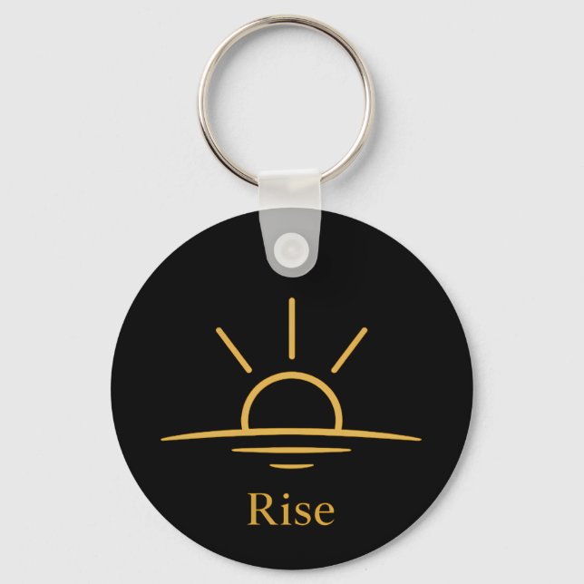 Rise — Minimalist Sunrise Key Ring (Front)