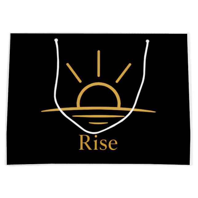 Rise — Minimalist Sunrise Large Gift Bag (Front)