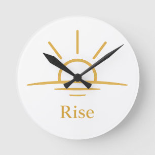Rise — Minimalist Sunrise Round Clock