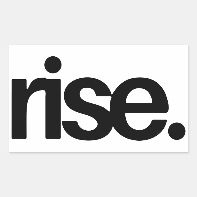 Rise Motivational Quote Sticker  (Front)