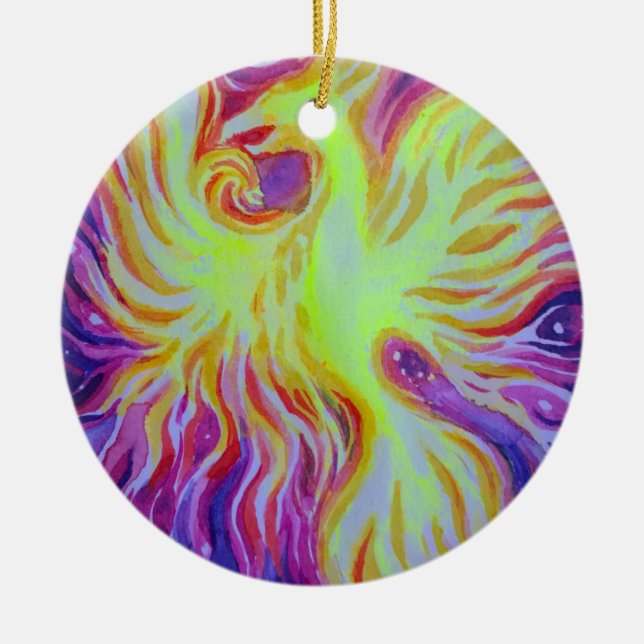 Rise of a Phoenix Ceramic Ornament (Front)