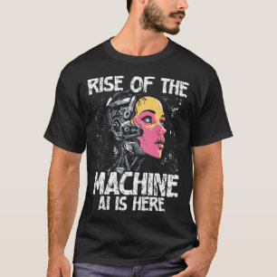 Rise Of Ai Futuristic Human Robot Hybrid Design T-Shirt