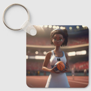 Rise Of The Brown Skinned Netball Girl, Key Ring