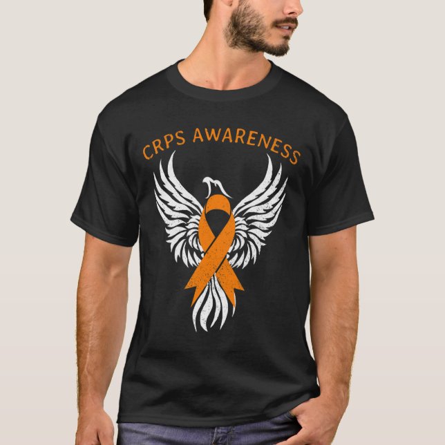 Rise Of The Phoenix Rsd Crps Awareness Month Orang T-Shirt (Front)